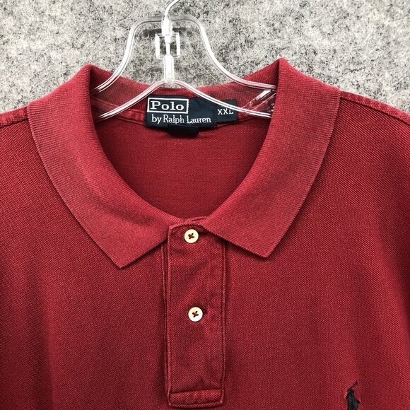 Polo Ralph Lauren Short Sleeve Polo Shirt Mens XXL Red Pony Logo Preppy Classic - Picture 10 of 10